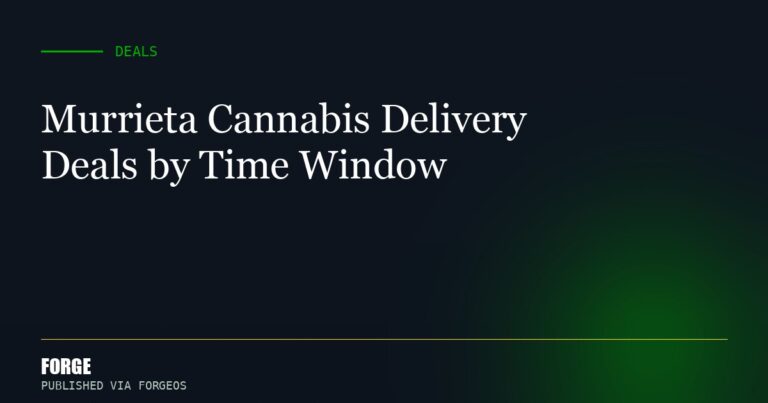 Murrieta Cannabis Delivery Deals by Time Window